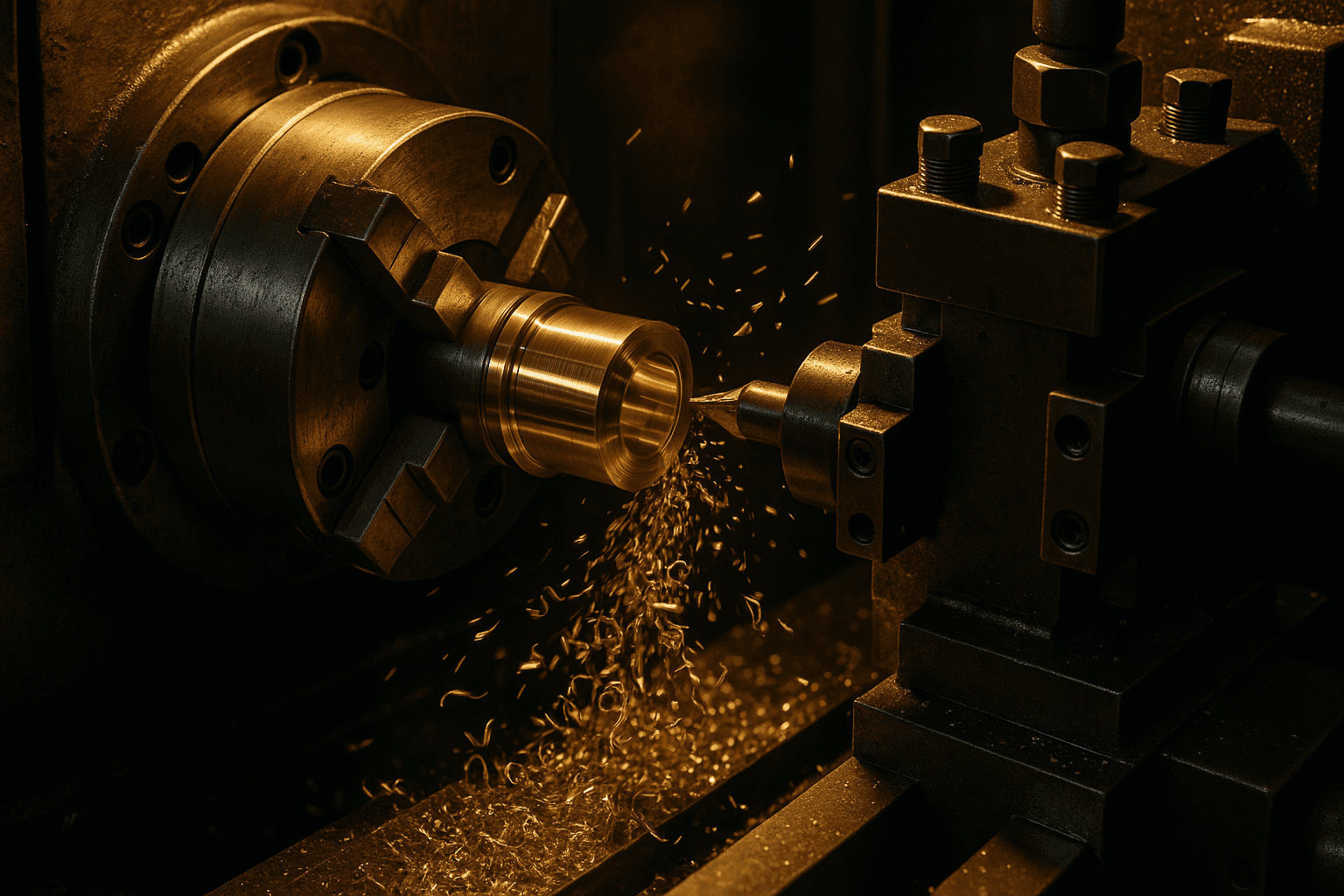 Precision CNC machining of brass component in Tokyo facility